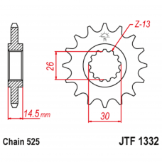 Звезда ведущая , с демпфером, JT 1332.15RB