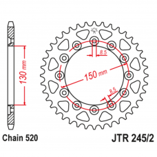 Звезда задняя (ведомая),(сталь) JT 245/2.53