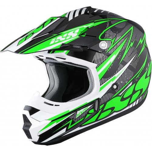 Шлем кроссовый HX 261 THUNDER зеленый
