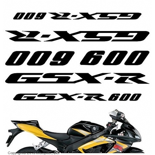 Наклейка на пластик, Suzuki GSXR 600 (decals_gsxr600) Наклейка на пластик, Suzuki GSXR 600 (decals_gsxr600)